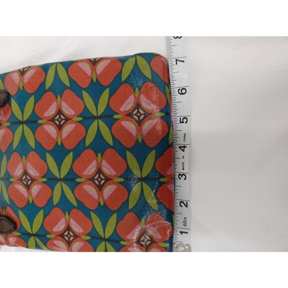 Fossil Key-PerFloral Petite Crossbody Purse Bag Retro Coated Canvas Adj Strap - Picture 5 of 6